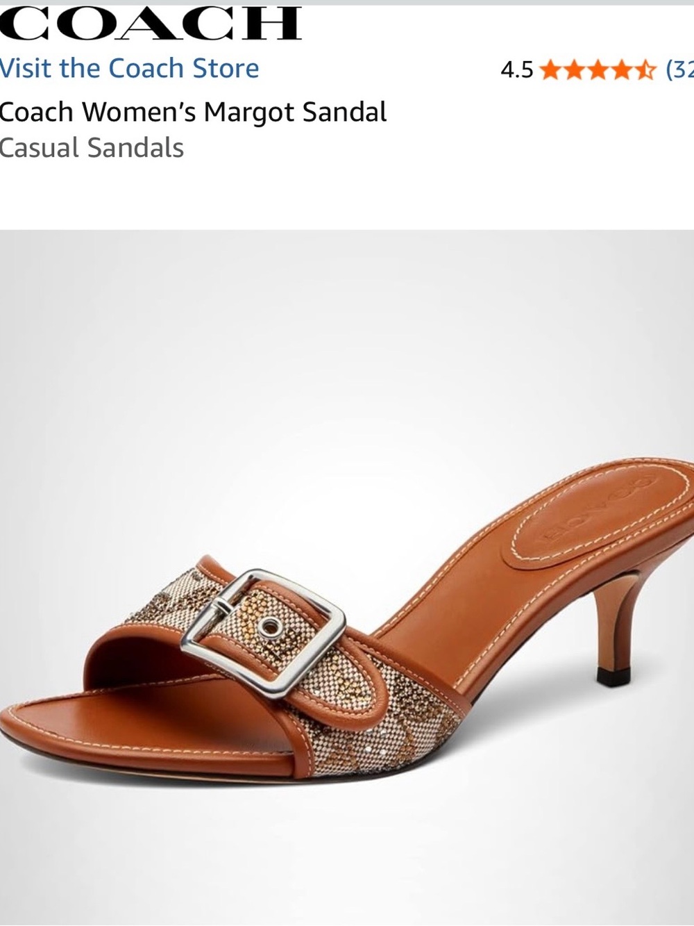 NWOT Coach Margot Crystal Sandals in Burnished Amber size 8.5
RARE FIND